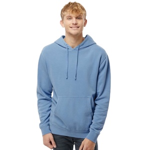 Sweat à capuche vintage en éponge française de haute qualité du fabricant 100% coton personnalisé imprimé délavé à l'acide pour hommes Streetwear - Product Image 1