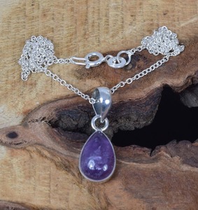 Collar regalo de boda para el amor con 925 sello joyería amatista piedra preciosa joyería India mejor calidad colgante 925 plata esterlina - Product Image 4