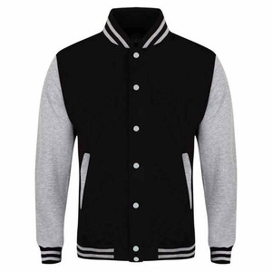 Chaqueta de béisbol universitaria personalizable de alta calidad para hombres, ropa deportiva OEM de lona con letras polares para adultos, procesamiento recubierto - Product Image 4