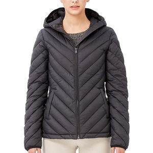 Veste matelassée de haute qualité en gros 2025, respirante, impression personnalisée, logo personnalisé, veste d'hiver matelassée à capuche, veste matelassée pour femmes - Product Image 1