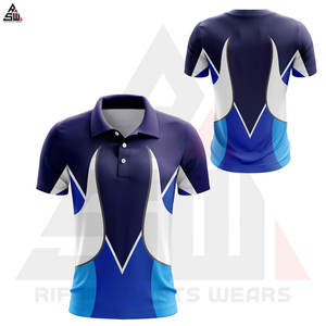 Polo con logotipo personalizado, camiseta Polo con sublimación con logotipo personalizado, diseño de camiseta Polo de Golf liso con logotipo bordado de talla grande de algodón - Product Image 2