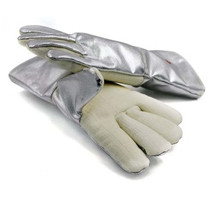 Gran oferta, equipo de protección Personal, guantes de seguridad, guantes de soldadura resistentes al calor de papel de aluminio para soldador, guantes de cuero para trabajos - Product Image 2