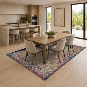<b>RUGS</b> DEPOT LXDP-0137 Wholesale Terracotta Gold Traditional Medallion Digital Printed Machine Washable Chenille Area <b>Rug</b> <b>Non</b> <b>Slip</b> - Product Image 4