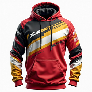 Sweat à capuche pour homme, personnalisable, sublimé, surdimensionné, durable, style streetwear décontracté, mélange de polyester et de coton basique, coupe ajustée - Product Image 2