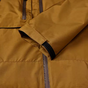 Veste d'hiver légère et imperméable pour hommes, coupe-vent marron, capuche, toile, marque privée pour l'extérieur, pluie, neige, vêtements de rue. - Product Image 2