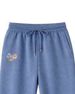 Ensemble sweat-shirt à capuche et pantalon de jogging imprimé papillon bleu floral pour femme, sweat-shirt en molleton avec pantalon assorti, tenue décontractée d'hiver - Product Image 6