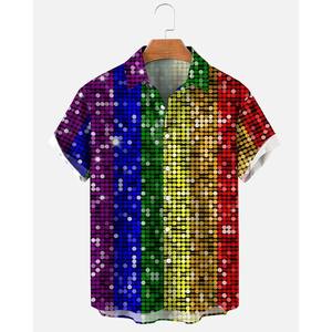 Camisas personalizadas impresas por sublimación, camisas de manga corta de tendencia de diseño elegante, camisas de hombre transpirables de primera calidad al por mayor - Product Image 4