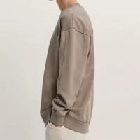Pulls en tricot pour hommes à manches longues de style vintage, 100% coton, anti-rides, anti-rétrécissement, option de logo sur le devant, personnalisable