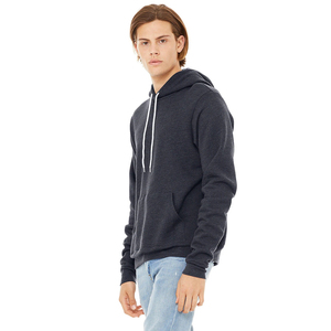 Sweat-shirt unisexe à capuche, bleu marine foncé, coupe classique, 100% coton, doublure en polaire respirante, pull décontracté avec poche avant - Product Image 5