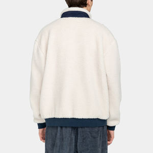 Chaqueta de Invierno de Forro Polar para Hombre, Estilo Urbano, con Cremallera, Color Sólido Personalizado, Manga Larga, Holgada, al por Mayor - Product Image 2