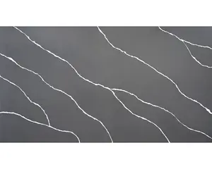LQ-815 Dark Grey High Quality Light Veins Quartz For Kitchen Countertop Kitchen Cabinet Modern Designs Stone