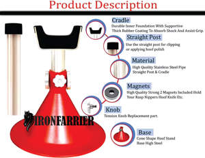 Soporte de herrador ajustable profesional con logotipo personalizado Producto deportivo y de entretenimiento negro - Product Image 4