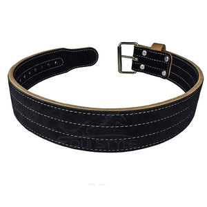 Ceinture d'haltérophilie à boucle à levier fabriquée sur mesure Ceinture d'haltérophilie antidérapante en cuir de vachette noir - Product Image 1