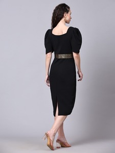 Fabzone-Vestido de poliéster sólido para mujer - Product Image 2