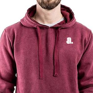 Nouveau hiver lavage à l'acide blanc pull à capuche pour hommes coupe régulière 100% coton polaire respirant et séchage rapide cordon capuche - Product Image 6