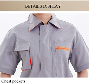 Vêtements de travail à manches courtes d'été au prix de gros, uniformes d'ensemble, vêtements de travail personnalisés à usages multiples, combinaisons et combinaisons - Product Image 2