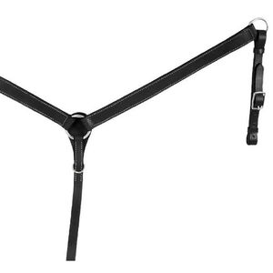 Collier de poitrine en cuir de cheval occidental Plastron de baril de cheval occidental, collier de poitrine noir usiné de plaisir de traînée - Product Image 1