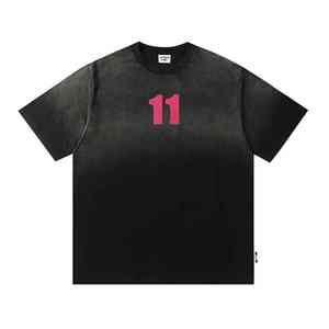 เสื้อยืดคอกลมแขนสั้นลำลองผู้ชาย สไตล์เรโทร ลุคซักยับ พิมพ์ลายดิจิทัล ผ้าฝ้าย 100% - Product Image 4