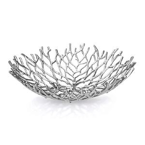 Cuenco redondo de aluminio para fruta, vajilla decorativa para restaurante, con asas de cornamenta, vajilla chapada en níquel, tazón para servir comida - Product Image 6