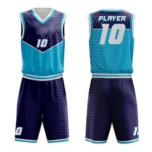 Uniforme de basket-ball pour hommes sur mesure 100% vêtements d'équipe sportive en polyester avec logo personnalisé - Product Image 1