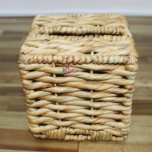 Cubierta para Caja de Pañuelos de Jacinto de Agua Artex Dong Thap, Tejida a Mano, Cuadrada - Product Image 6