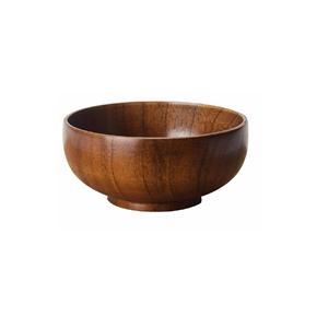 Surface polie lisse de bol de service en bois de style japonais élégant avec le grain naturel pour la cuisine ou la vaisselle - Product Image 3