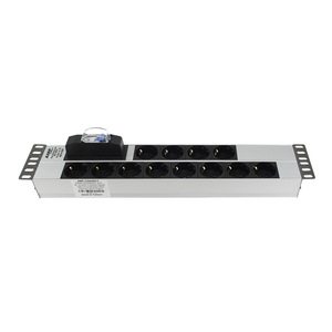 2U 12 cách Đức Schuko PDU với 16A ngắt mạch 250V AC nhôm Rack mount cho máy chủ giá f-loại cắm (din49441) - Product Image 4