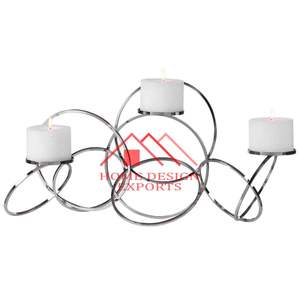 ที่วางแก้วตกแต่งโต๊ะกลางห้องนั่งเล่น สำหรับตกแต่งบ้าน โรงแรม และร้านอาหาร ปี 2024  ที่วางเทียนเหล็ก - Product Image 1