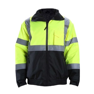 High Visibility Long Sleeve Workwear Custom Logo Winter Waterproof Construction <b>Men</b> Work Hi Vis Safety <b>Reflective</b> <b>Jacket</b> - Product Image 1