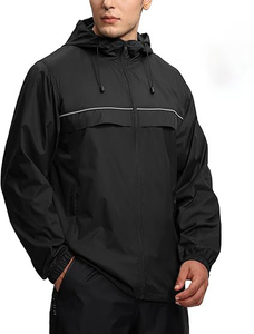 Veste coupe-vent pour homme de haute qualité, personnalisée, avec fermeture éclair, légère, avec logo, en polyester, vestes coupe-vent pour homme - Product Image 5