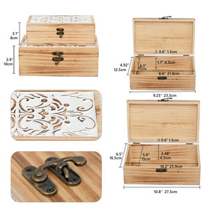 Caja de almacenamiento decorativa de madera perfecta para joyería oreja-anillo corte láser diferente estilo DE LA India a precios al por mayor 2025 - Product Image 3