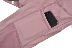 Women Mesh Panel Yoga <b>Leggings</b> <b>with</b> Side <b>Pockets</b> – Wholesale Activewear Fitness Workout Pants <b>with</b> Custom Logo Service - Product Image 5