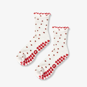 Calcetines de Pilates JZVINA con Logotipo Personalizado, Calcetines con Volantes para Mujer, Calcetines Antideslizantes para Yoga, Barre y Reformer, Calcetines Antibacterianos, Fábrica en Vietnam - Product Image 3