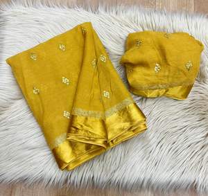 Calidad superior Alta demanda Moda étnica india Sari hacia adelante para mujeres Premium Georgette Sarees para la venta a precios al por mayor - Product Image 6