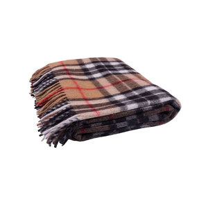 Manta Thomson de Jacquard de lana 100% más vendida, cómoda, ecológica, estilo camello para uso en invierno - Product Image 1