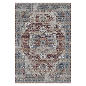 <b>RUGS</b> DEPOT LXDP-0106 Wholesale <b>Charcoal</b> <b>Grey</b> Modern Abstract Digital Printed Machine Washable Chenille Area <b>Rug</b> Non Slip - Product Image 1