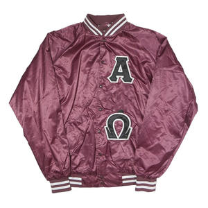 เสื้อแจ็คเก็ตเบสบอลปักลายสมาคมนักศึกษาหญิงโอเมก้า ไซฟี่ คุณภาพสูง สไตล์ตัวอักษรกรีก - Product Image 1