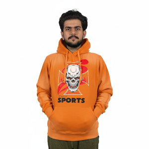 Sweat à capuche en molleton de coton, chaud pour l'hiver, surdimensionné, avec poche kangourou, motif uni et logo personnalisé, sweat-shirts basiques - Product Image 1