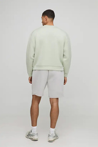 Sudadera con Capucha Verde Claro Sólido 2025 para Hombre, Talla Grande, con Cierre Frontal, Transpirable, de Algodón Grueso de Calidad, con Logotipo Personalizado - Product Image 2