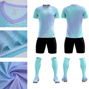 Uniforme de football personnalisé par sublimation à bas quantité minimale de commande bon marché en tissu de polyester de haute qualité uniforme de football - Product Image 4