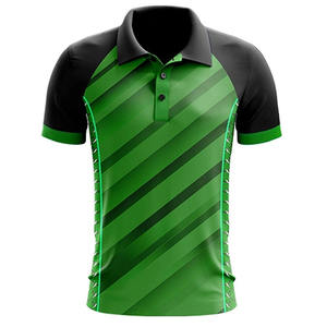 เสื้อโปโลของผู้ชายผ้าถักแขนสั้นพิมพ์ลายซับลิเมชันงานตามสั่ง - Product Image 3