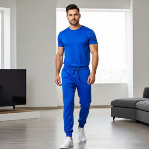 ชุดกันหนาวสำหรับผู้ชายชุดวิ่งออกกำลังกายแขนสั้นสำหรับผู้ชายเสื้อและกางเกงชุดกีฬาสำหรับฤดูร้อน - Product Image 6