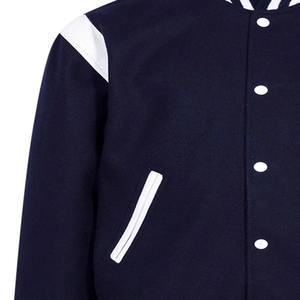 Chaqueta universitaria de fútbol con bordado totalmente personalizado, chaqueta universitaria con mangas de bombardero de lana y Cuero 100% - Product Image 3