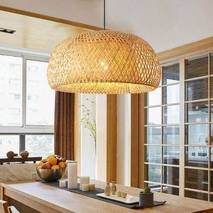 Handcrafted Rattan Bamboo Lampshade for Modern Rustic Home Decor Creating a Cozy Warm Ambiance - Product Image 4