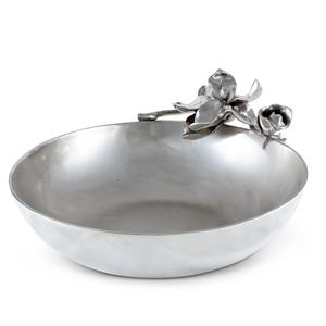 Elegante cuenco de aluminio para servir con patrón de hojas en relieve, Ideal para comedor, centro de mesa, decoración del hogar y propósito de regalo - Product Image 3