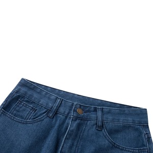 High Quality Breathable Fashion Streetwear <b>Women</b> Denim Washed Rhinestone Wide Leg <b>Cargo</b> Jeans <b>Baggy</b> Multi Pocket - Product Image 5