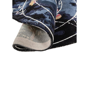 พรมขนสัตว์ทอมือสีเทาและสีดำลายทอแบบเรียบ รุ่น Tofrm-55001 สำหรับตกแต่งบ้าน ห้องโถง ห้องนั่งเล่น พรมปูพื้นห้องนั่งเล่น พรมปูพื้นทำจากปอกระเจา - Product Image 2