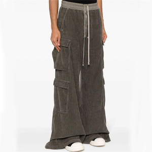 Personalizado de cintura media Track Cargo Jogger pantalón sudor sólido en blanco algodón polar holgado pierna ancha Flare pantalones de chándal hombres 2026 - Product Image 5