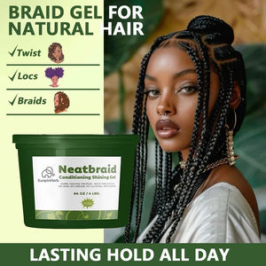 Gel Fijador Orgánico de 64 oz, Sin Grasa, Fijación Fuerte, Sin Escamas, para Trenzadores Profesionales, Cabello Encrespado - Product Image 4