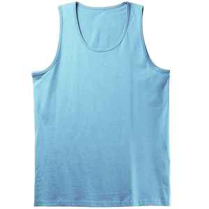 เสื้อกล้ามถักคอโอสีฟ้าอ่อนสำหรับผู้ชาย สวมใส่สบายๆ - Product Image 3